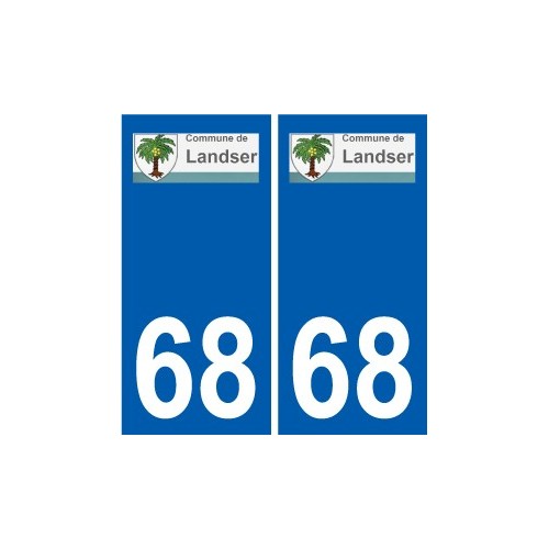 68 Landser logo autocollant plaque stickers ville
