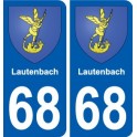 68 Lautenbach blason autocollant plaque stickers ville