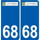 68 Lautenbach logo autocollant plaque stickers ville