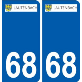 68 Lautenbach logo autocollant plaque stickers ville
