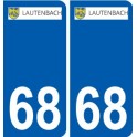 68 Lautenbach logo autocollant plaque stickers ville