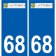 68 Lautenbach logo autocollant plaque stickers ville