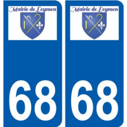 68 Leymen logo autocollant plaque stickers ville