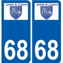 68 Leymen logo autocollant plaque stickers ville