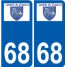 68 Leymen logo autocollant plaque stickers ville