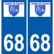 68 Leymen logo autocollant plaque stickers ville