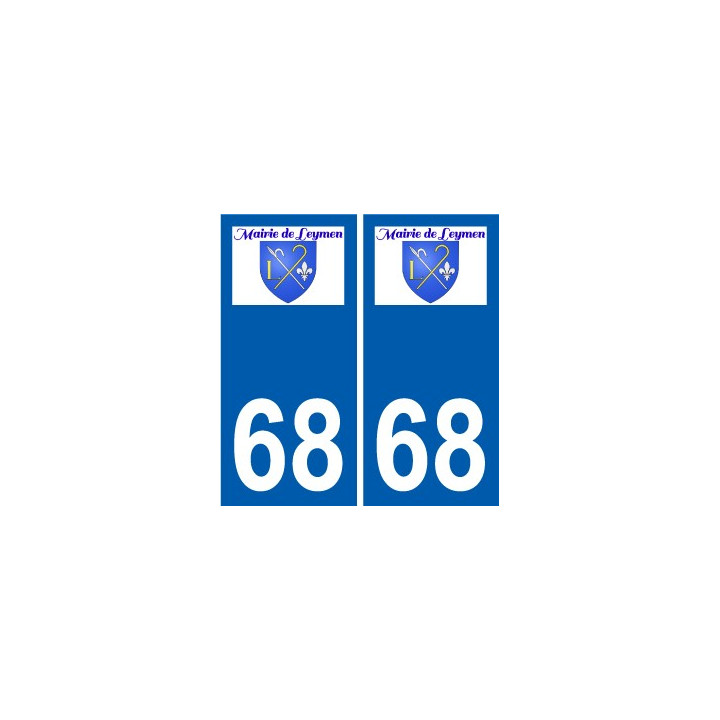 68 Leymen logo autocollant plaque stickers ville