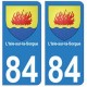 84 Isle-sur-la-Sorgue blason ville autocollant plaque