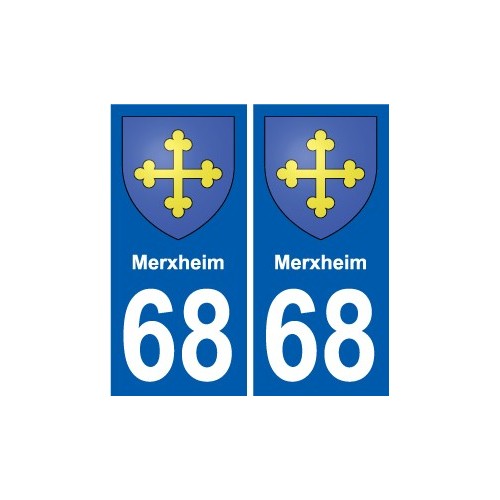 68 Merxheim stemma adesivo piastra adesivi città
