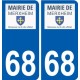 68 Merxheim logo autocollant plaque stickers ville