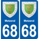 68 Metzeral blason autocollant plaque stickers ville