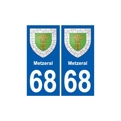 68 Metzeral wappen aufkleber typenschild aufkleber stadt