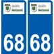 68 Metzeral logo autocollant plaque stickers ville