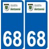 68 Metzeral logo autocollant plaque stickers ville