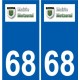 68 Metzeral logo autocollant plaque stickers ville