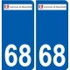 68 Meyenheim logo autocollant plaque stickers ville