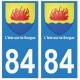 84 Isle-sur-la-Sorgue blason ville autocollant plaque