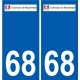 68 Meyenheim logo autocollant plaque stickers ville