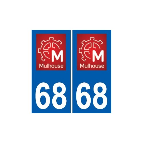 68 Munchhouse logo autocollant plaque stickers ville