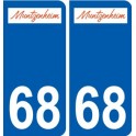 68 Muntzenheim logo autocollant plaque stickers ville