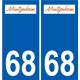 68 Muntzenheim logo autocollant plaque stickers ville