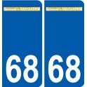 68 Obersaasheim logo autocollant plaque stickers ville