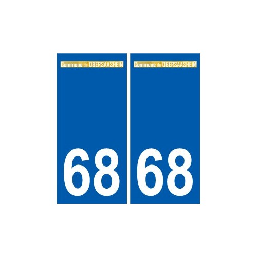 68 Obersaasheim logo autocollant plaque stickers ville