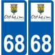 68 Ostheim logo autocollant plaque stickers ville