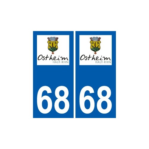 68 Ostheim logo autocollant plaque stickers ville