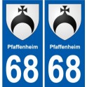 68 Pfaffenheim blason autocollant plaque stickers ville