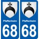 68 Pfaffenheim blason autocollant plaque stickers ville