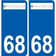 68 Pfaffenheim logo autocollant plaque stickers ville