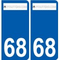 68 Pfaffenheim logo autocollant plaque stickers ville