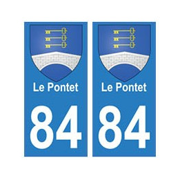 84 Le Pontet blason ville autocollant plaque
