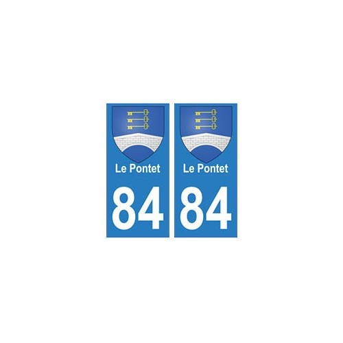 84 Le Pontet blason ville autocollant plaque
