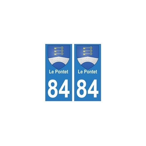 84 Le Pontet blason ville autocollant plaque