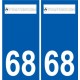 68 Pfaffenheim logo autocollant plaque stickers ville