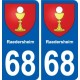 68 Raedersheim blason autocollant plaque stickers ville