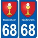 68 Raedersheim blason autocollant plaque stickers ville