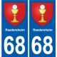 68 Raedersheim wappen aufkleber typenschild aufkleber stadt
