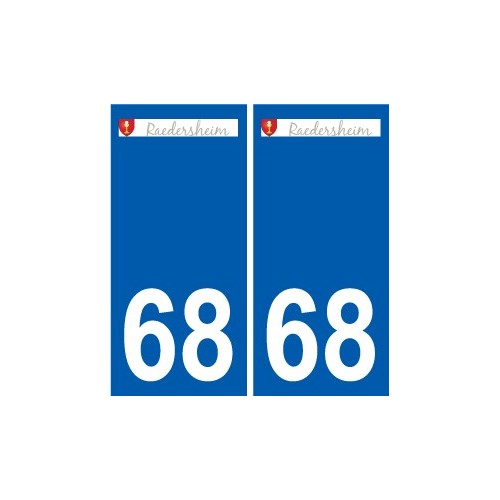 68 Raedersheim logo autocollant plaque stickers ville