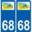 68 Riquewihr logo autocollant plaque stickers ville