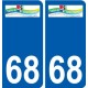 68 Saint-Amarin logo autocollant plaque stickers ville
