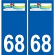 68 Saint-Amarin logo autocollant plaque stickers ville