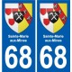68 Sainte-Marie-aux-Mines blason autocollant plaque stickers ville