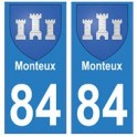 84 Monteux blason ville autocollant plaque