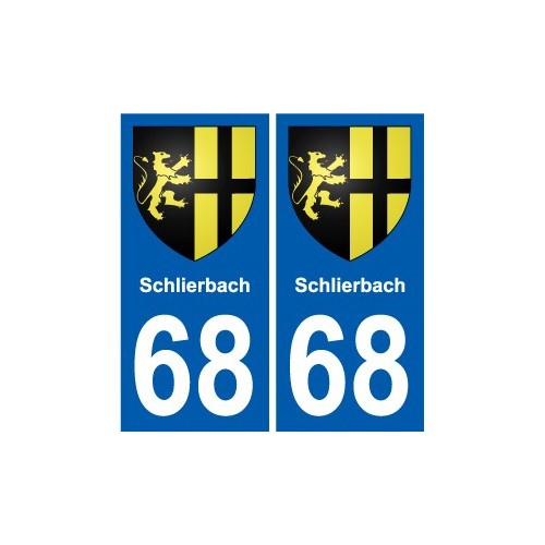 68 Schlierbach blason autocollant plaque stickers ville