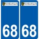 68 Schlierbach logo autocollant plaque stickers ville