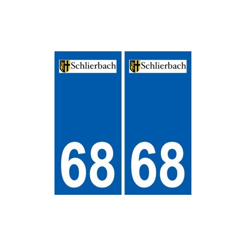 68 Schlierbach logo autocollant plaque stickers ville