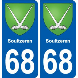 68 Soultzeren wappen aufkleber typenschild aufkleber stadt
